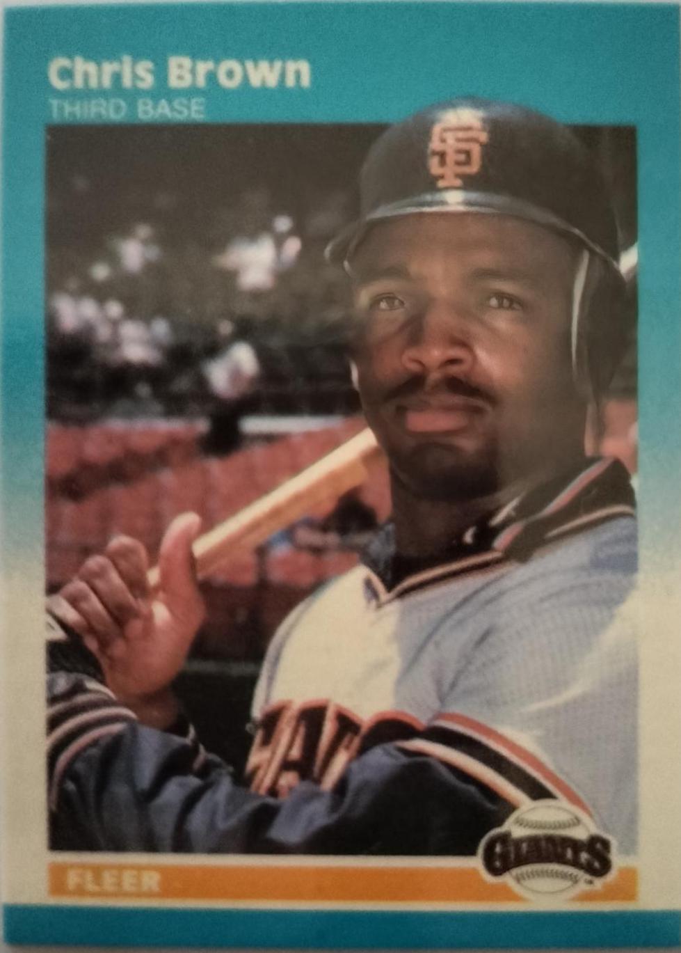 Chris Brown #15 Baseball Cards 1987 Fleer Mini