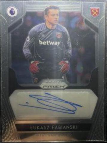 Lukasz Fabianski #S-LF Soccer Cards 2019 Panini Prizm Premier League Signatures
