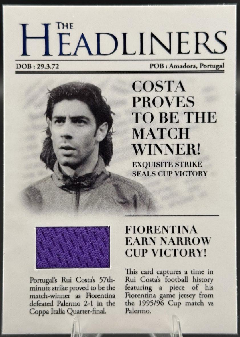Rui Costa #HL08 2023 Futera Unique Headliners Relics Soccer