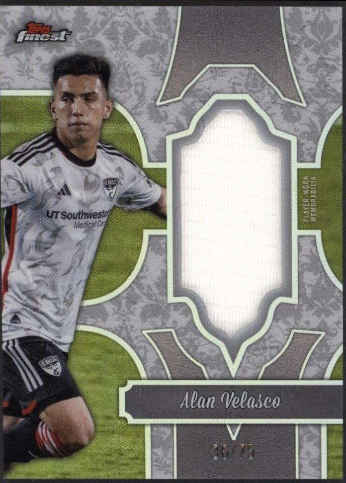 Alan Velasco #FF-AV Soccer Cards 2024 Topps Finest MLS Fabrics