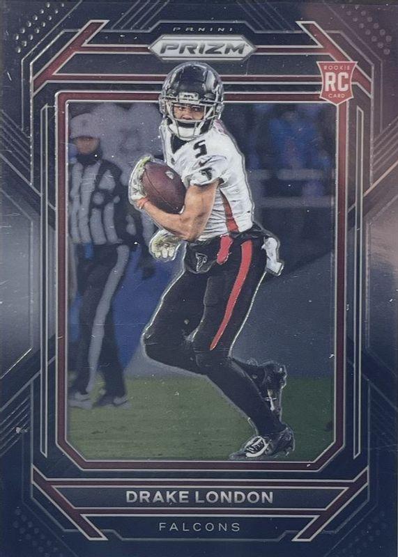 Drake London #PB-11 Football Cards 2022 Panini Chronicles Prizm Black