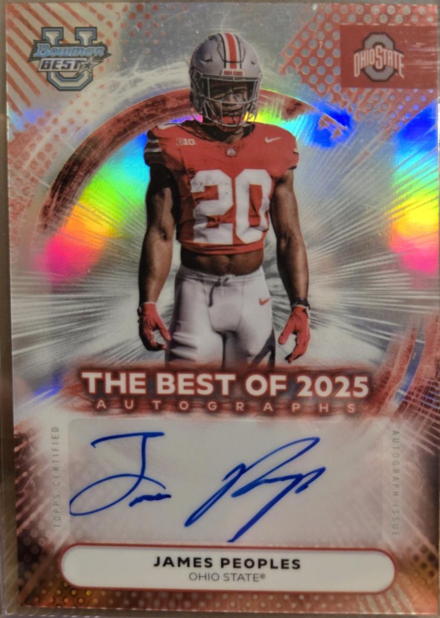 James Peoples #BOA-JP 2025 Bowman Best University Autograph Football