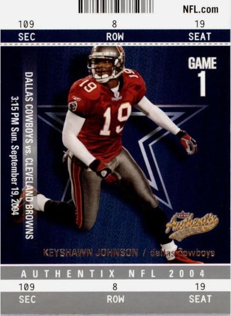Keyshawn Johnson #87 2004 Fleer Authentix Football