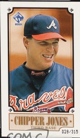 Chipper Jones #1 Baseball Cards 2001 Pacific Private Stock PS 206 Stars