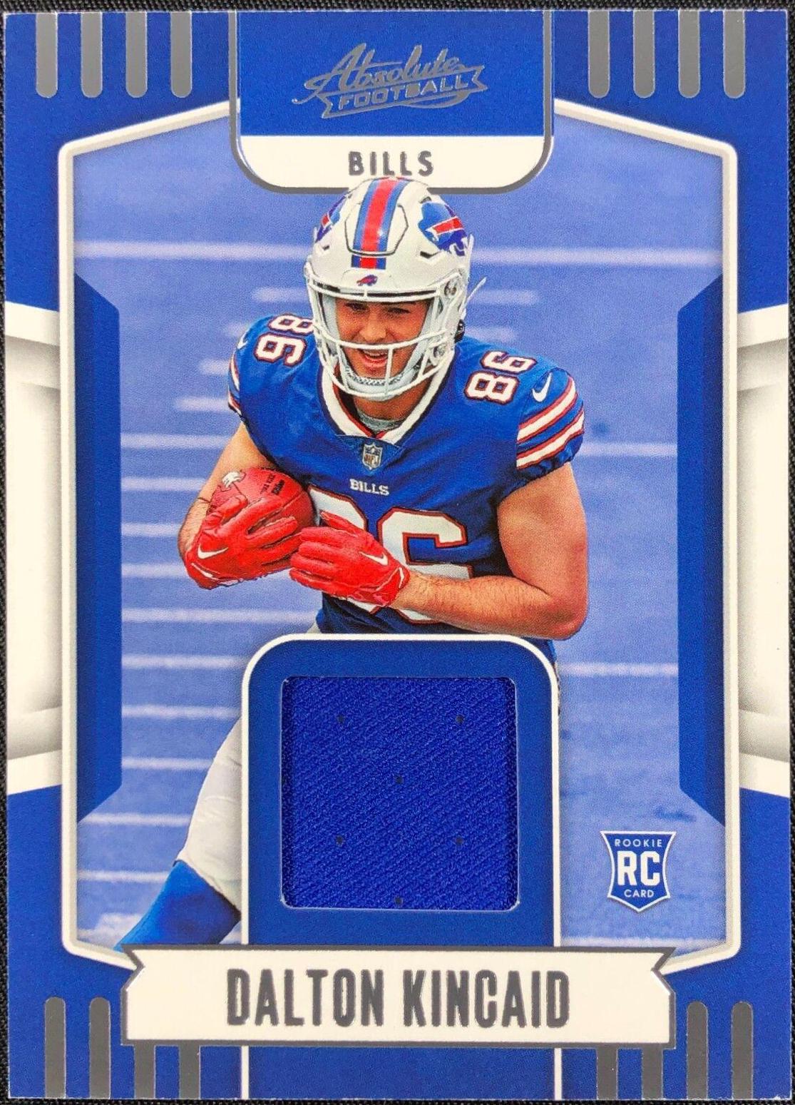Dalton Kincaid #ARM-11 Football Cards 2023 Panini Absolute Rookie Materials