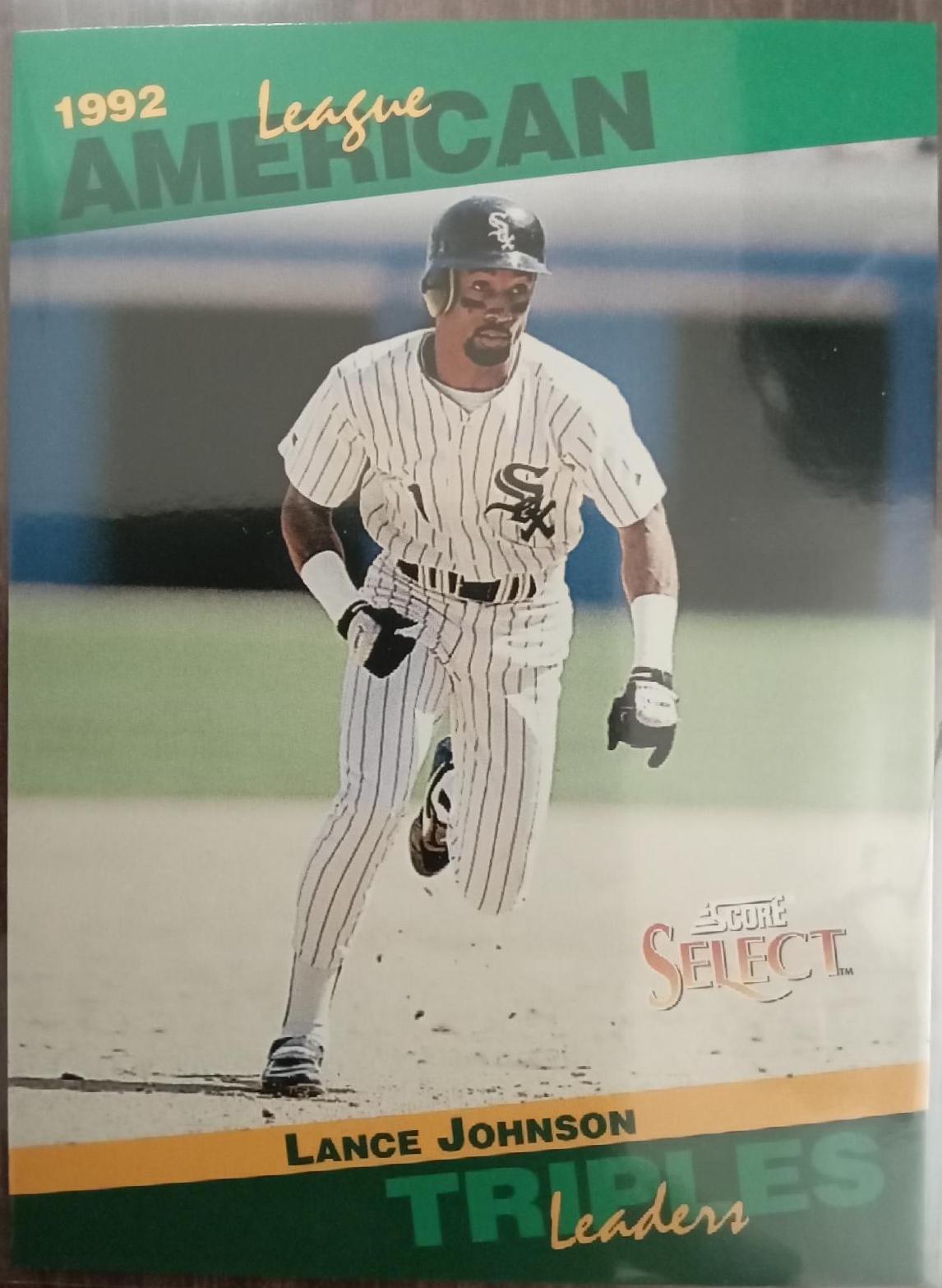 Lance Johnson #19 Baseball Cards 1993 Score Select Stat Leaders