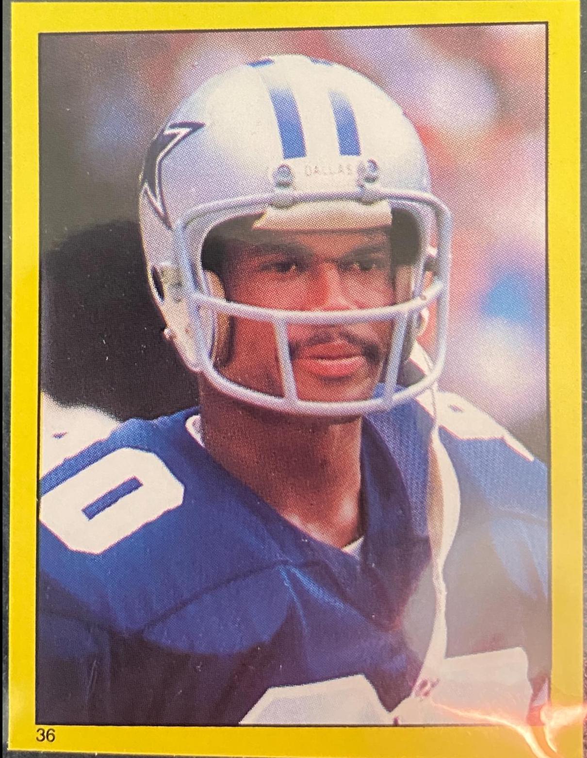 Tony Hill #36 Football Cards 1982 Topps Stickers