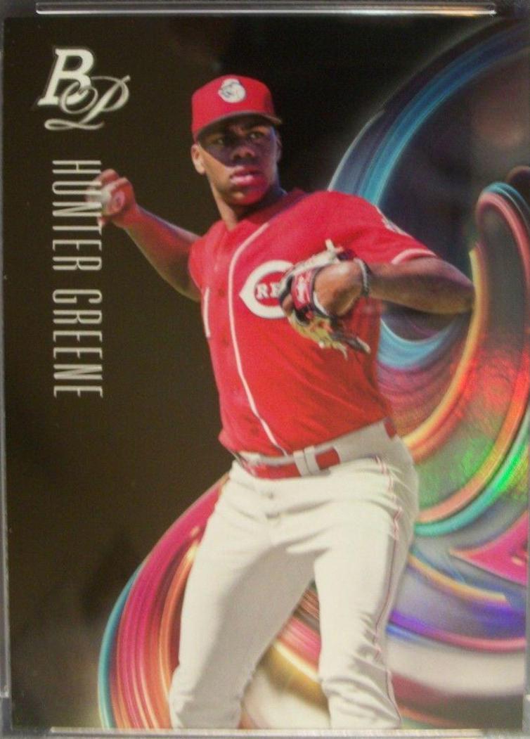 Hunter Greene #4 Baseball Cards 2018 Bowman Platinum Top Prospects