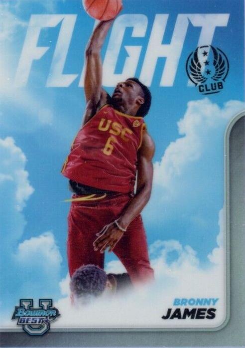 Bronny James #FC-14 Basketball Cards 2023 Bowman Best University Flight Club