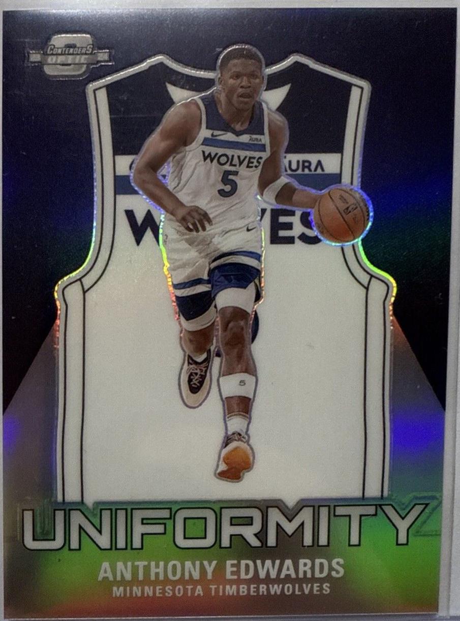 Anthony Edwards #4 Basketball Cards 2023 Panini Contenders Optic Uniformity