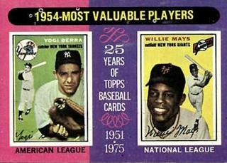 1954 MVP's: Yogi Berra, Willie Mays