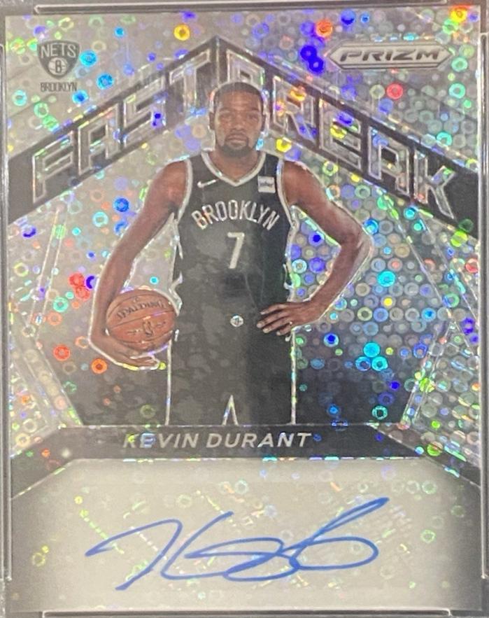Kevin Durant #FBA-KDU 2020-21 Panini Prizm Basketball Fast Break Autographs