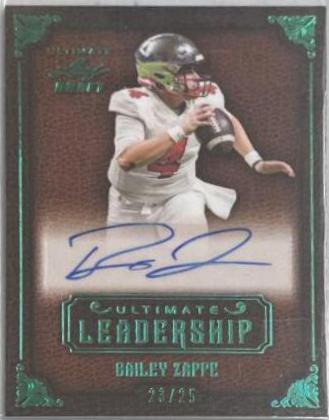 Bailey Zappe #UL-BZ1 Football Cards 2022 Leaf Ultimate Draft Leadership Autographs
