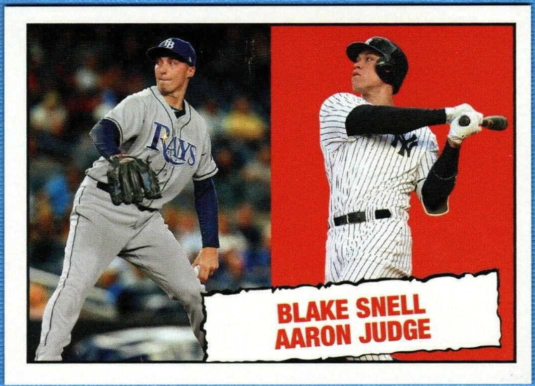 Blake Snell, Aaron Judge #36 Baseball Cards 2019 Topps Throwback Thursday