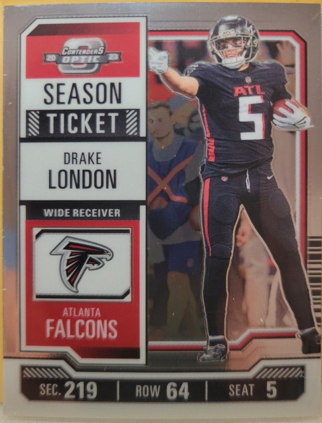 Drake London #3 Football Cards 2023 Panini Contenders Optic
