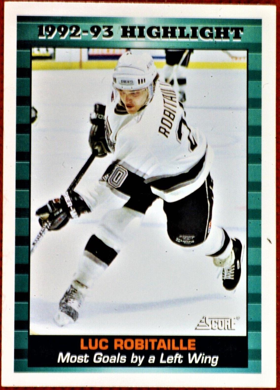Luc Robitaille #451 Hockey Cards 1993 Score