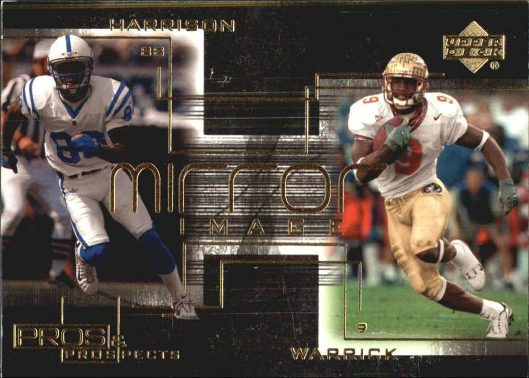 Marvin Harrison/Peter Warrick #M4 Football Cards 2000 Upper Deck Pros & Prospects Mirror Image