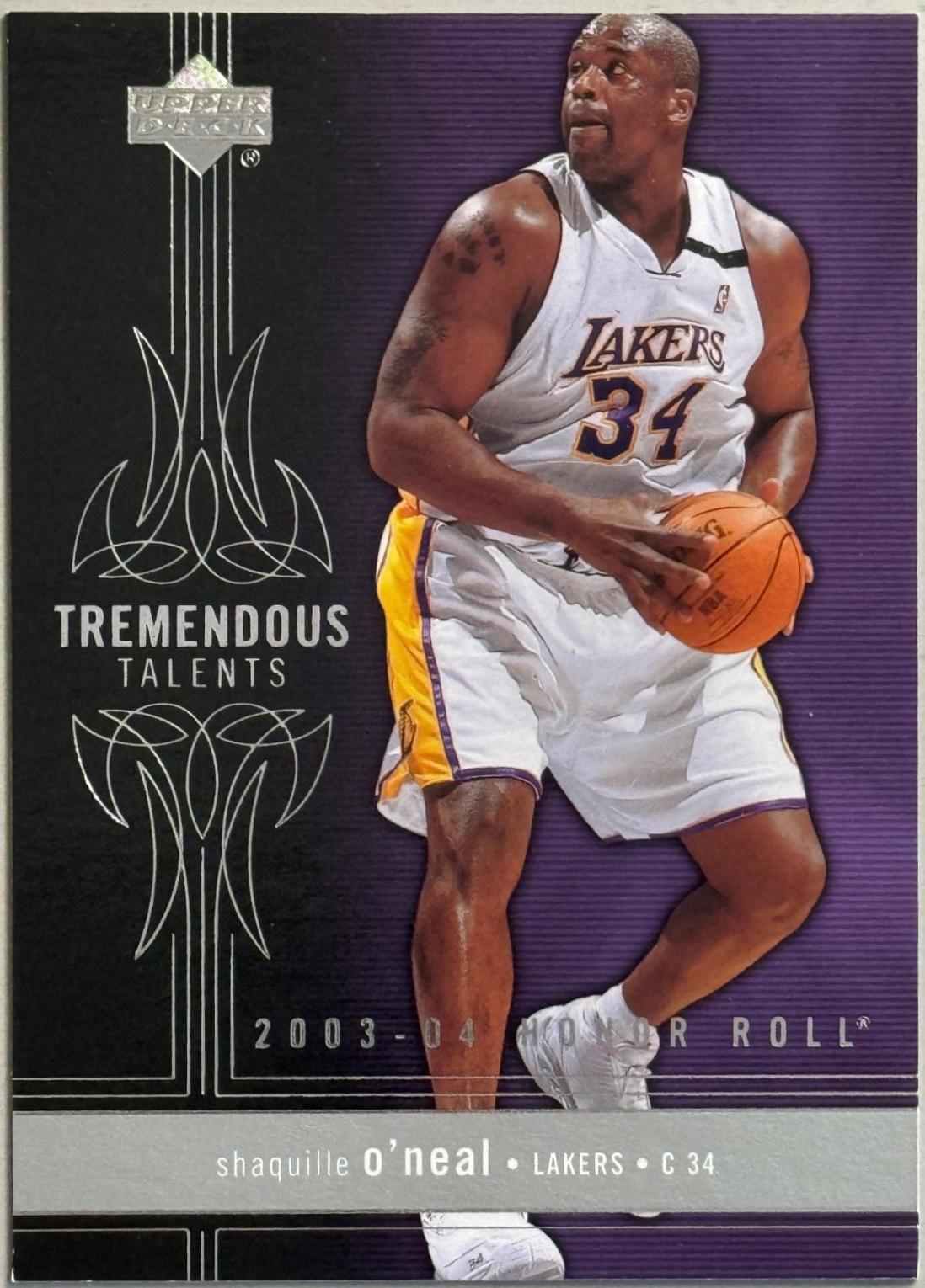 Shaquille O'Neal #TT2 Basketball Cards 2003 Upper Deck Honor Roll Tremendous Talents