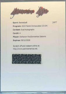 De'Aaron Fox / Domantas Sabonis