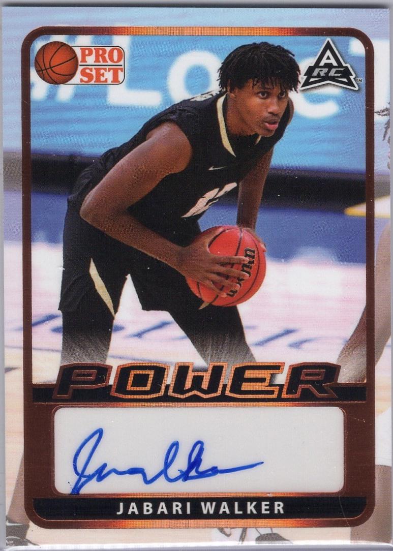Jabari Walker #BA-JW1 2021 Pro Set Power Autograph Basketball