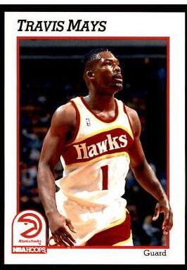 Travis Mays #335 Basketball Cards 1991 Hoops