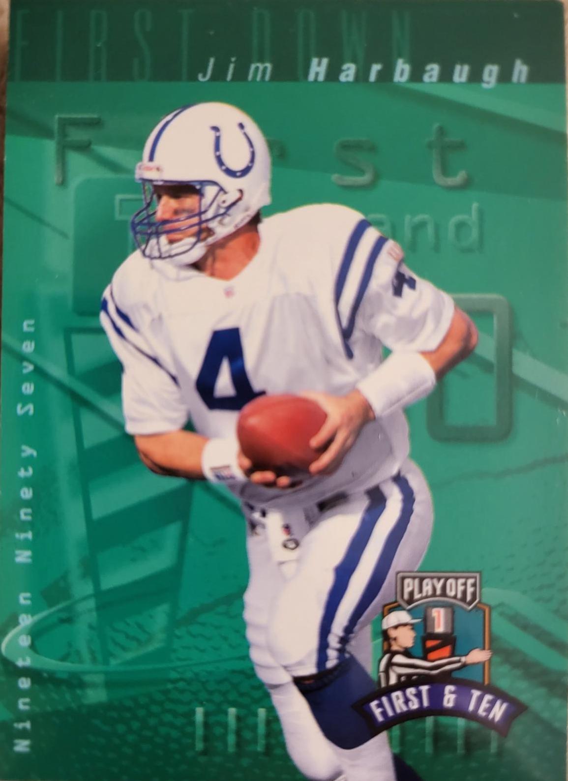 Jim Harbaugh #4 Football Cards 1997 Playoff 1st & 10