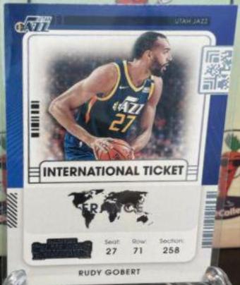 Rudy Gobert #16 Basketball Cards 2021 Panini Contenders International Ticket