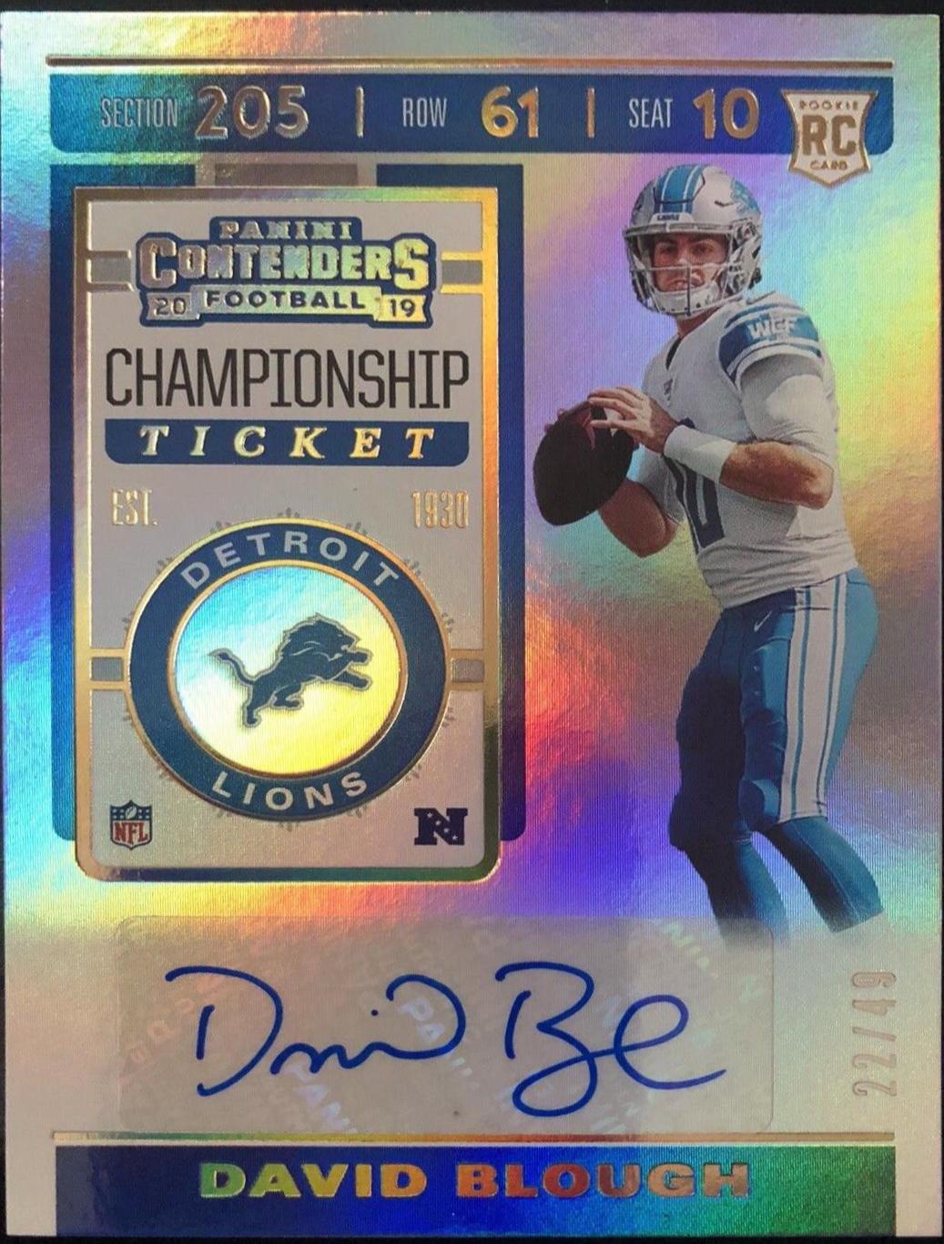 David Blough #214 2019 Panini Contenders Football