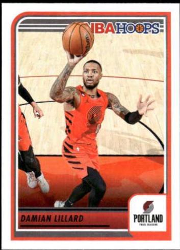 Damian Lillard #21 Basketball Cards 2023 Panini Hoops