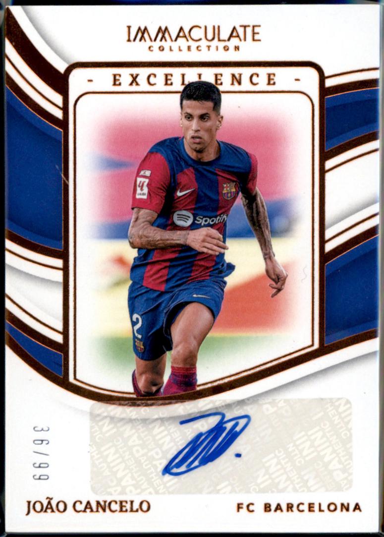 Joao Cancelo #16 Soccer Cards 2023 Panini Immaculate Excellence Autograph
