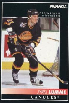 Jyrki Lumme #65 Hockey Cards 1992 Pinnacle Canadian