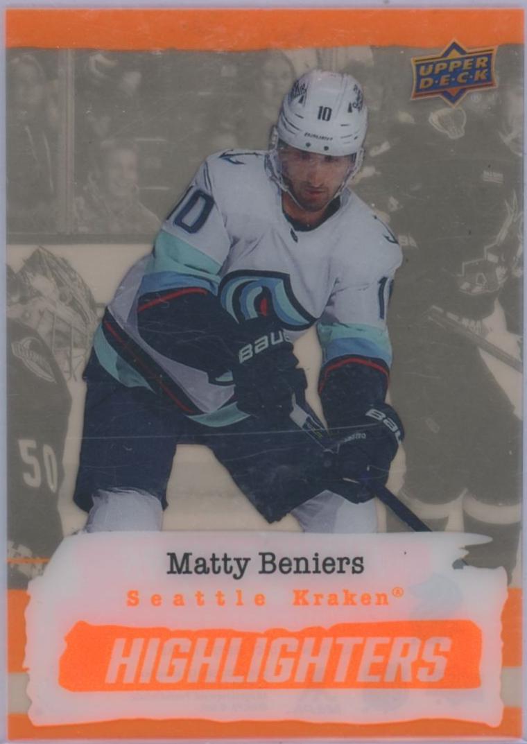 Matty Beniers #HL-5 Hockey Cards 2023 Upper Deck Highlighters