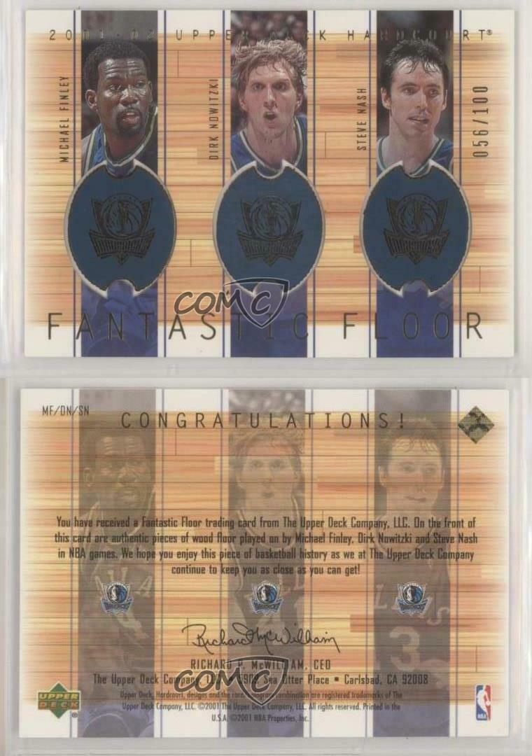 Finley, Nowitzki, Nash #MF/DN/SN Basketball Cards 2001 Upper Deck Hardcourt Fantastic Floor