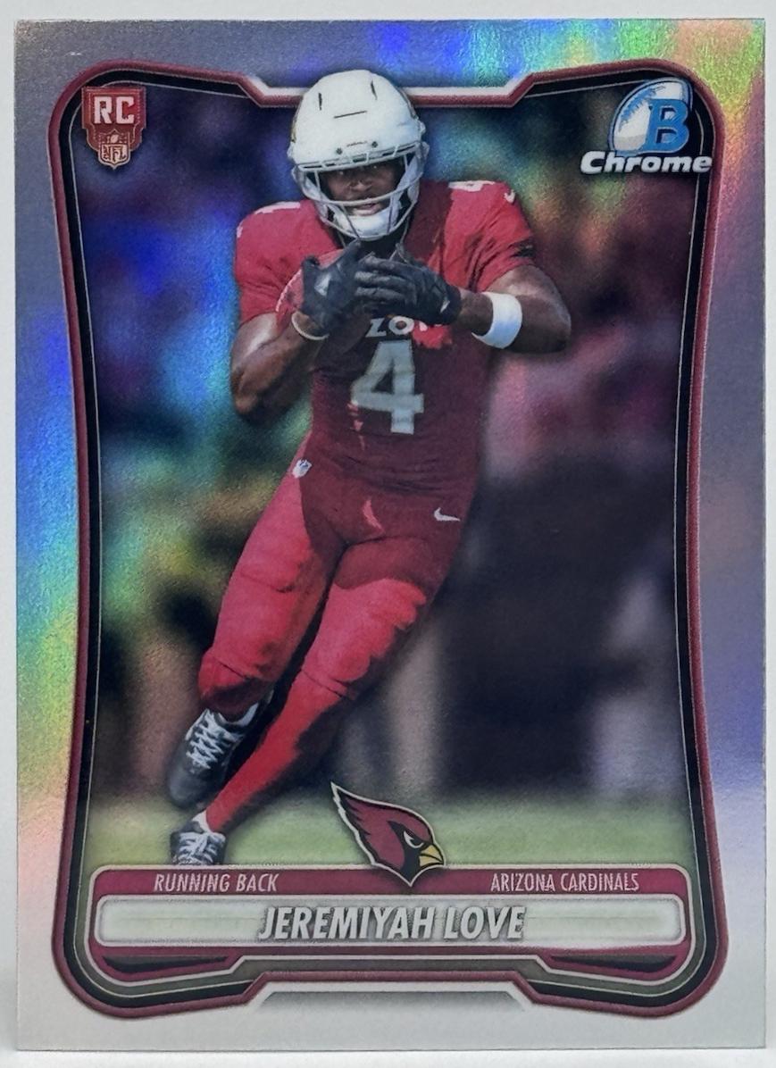 Jeremiyah Love #BRR-25 2026 Bowman Rookie Red Rc Logo Variation Football