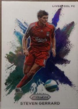 Steven Gerrard #30 Soccer Cards 2023 Panini Prizm Premier League Color Blast