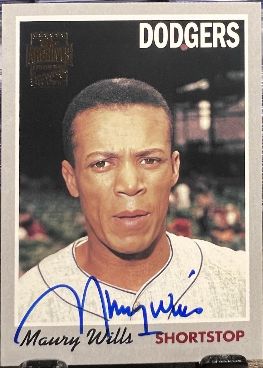 Maury Wills #FFAMW 2003 Topps All Time Fan Favorites Archive Autographs Baseball