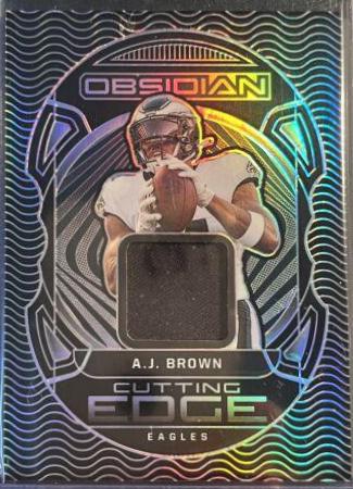 A. J. Brown #CE-AJB Football Cards 2022 Panini Obsidian Cutting Edge