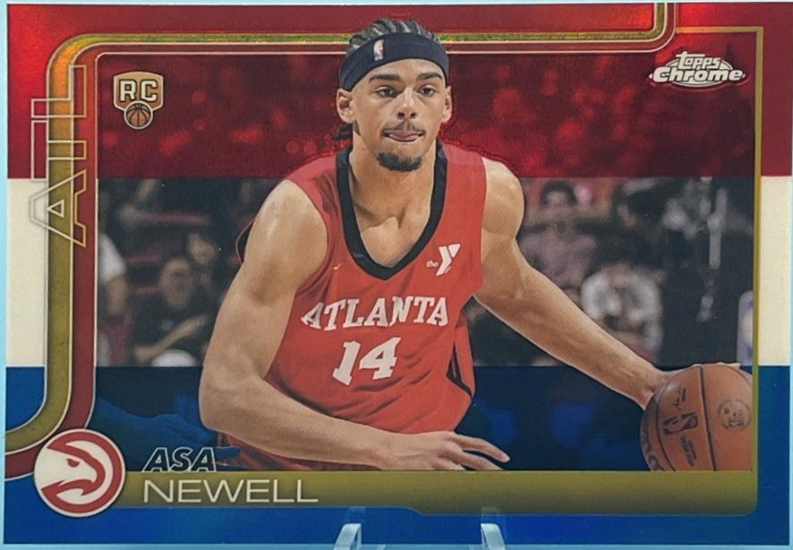 2025 Topps Chrome Asa Newell [Red White Blue Refractor] #273 card