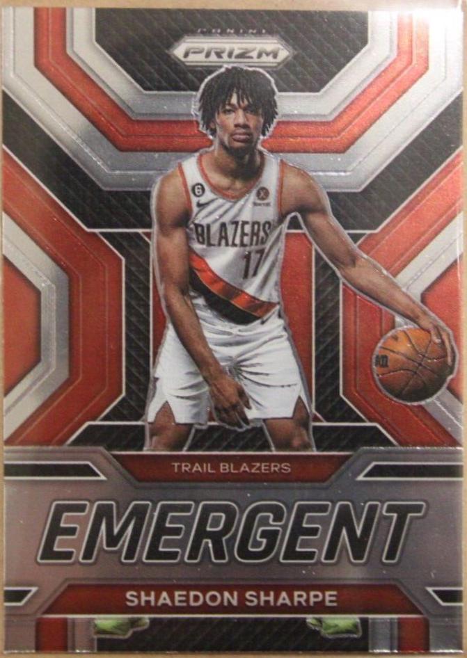 Shaedon Sharpe #15 Basketball Cards 2022 Panini Prizm Emergent
