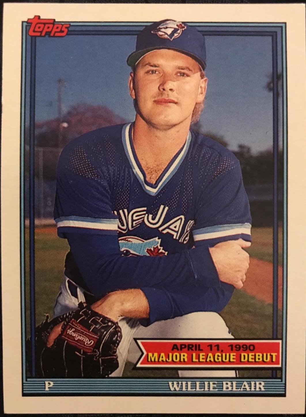 Willie Blair #17 Baseball Cards 1991 Topps '90 M.L. Debut
