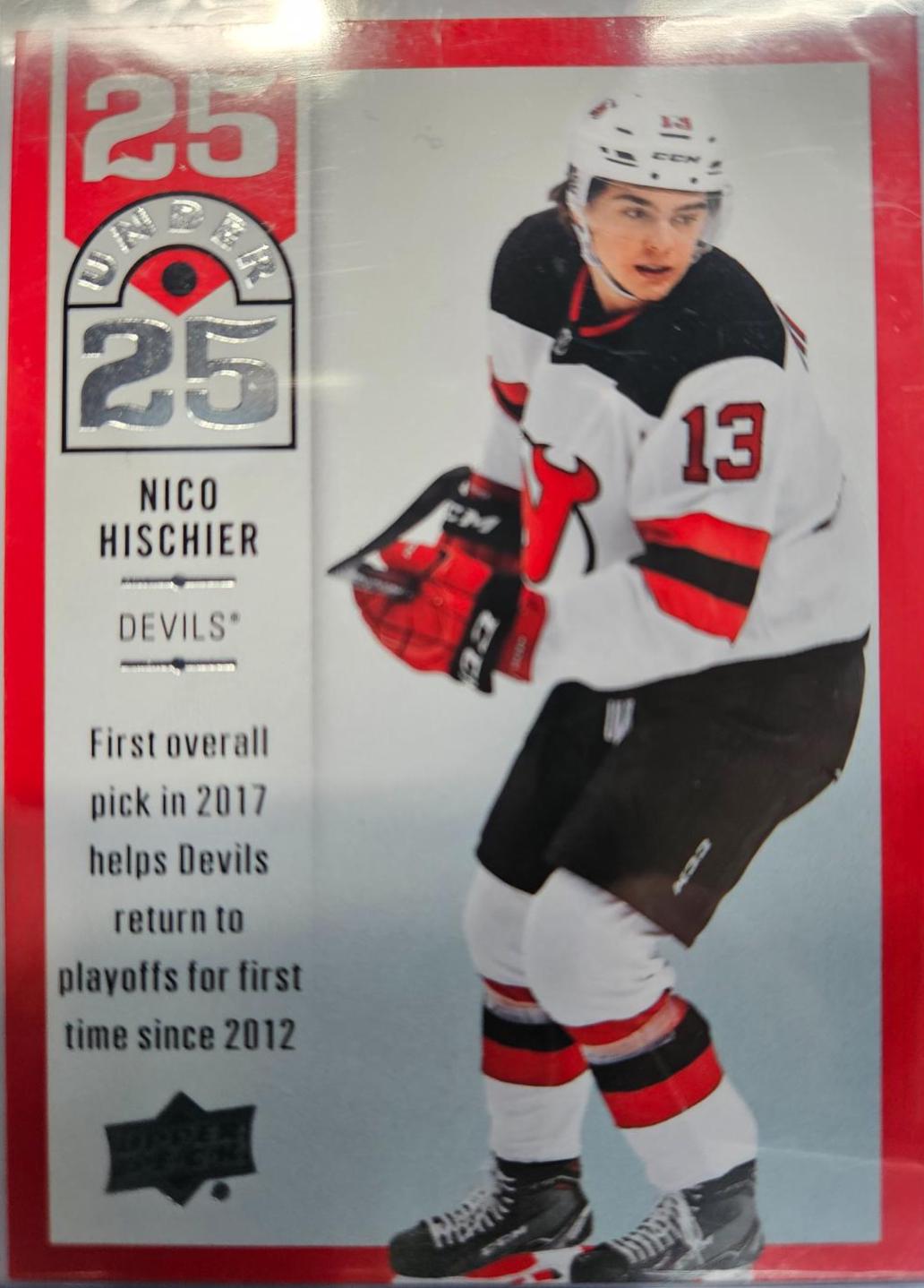 Nico Hischier #U25-11 Hockey Cards 2018 Upper Deck 25 Under 25