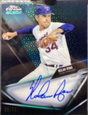 Nolan Ryan #CBA-NR Baseball Cards 2021 Topps Chrome Black Autographs