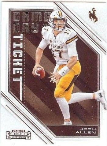 Josh Allen #3 Football Cards 2018 Panini Contenders Draft Picks Game Day Ticket