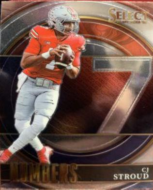 CJ Stroud #SNCJS Football Cards 2022 Panini Select Draft Picks Numbers
