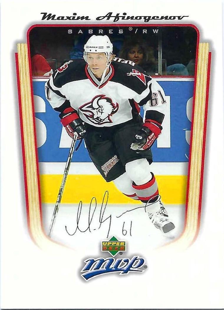 Maxim Afinogenov #45 Hockey Cards 2005 Upper Deck MVP