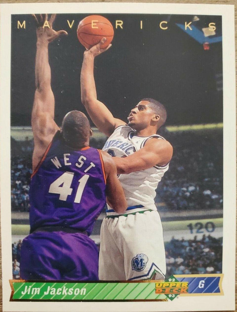 Jim Jackson #33 Basketball Cards 1992 Upper Deck