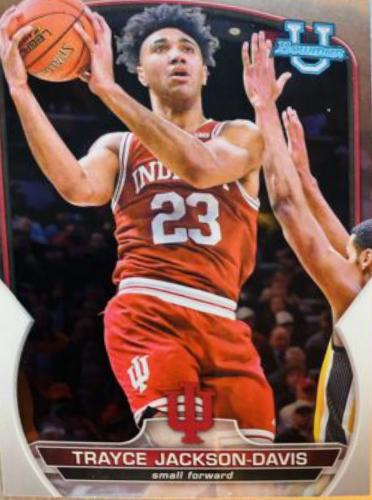 Trayce Jackson Davis #42 Basketball Cards 2022 Bowman Chrome University