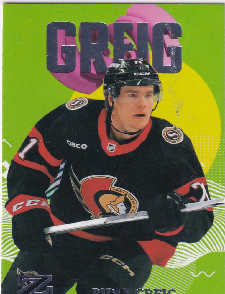 Ridly Greig #48 2023 Skybox Metal Universe Z Force Hockey