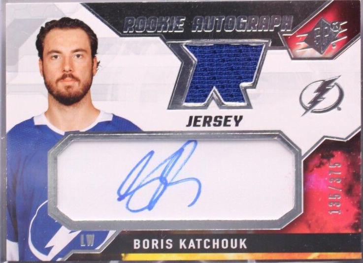 Boris Katchouk #BK Hockey Cards 2021 SPx Rookie Auto Jersey