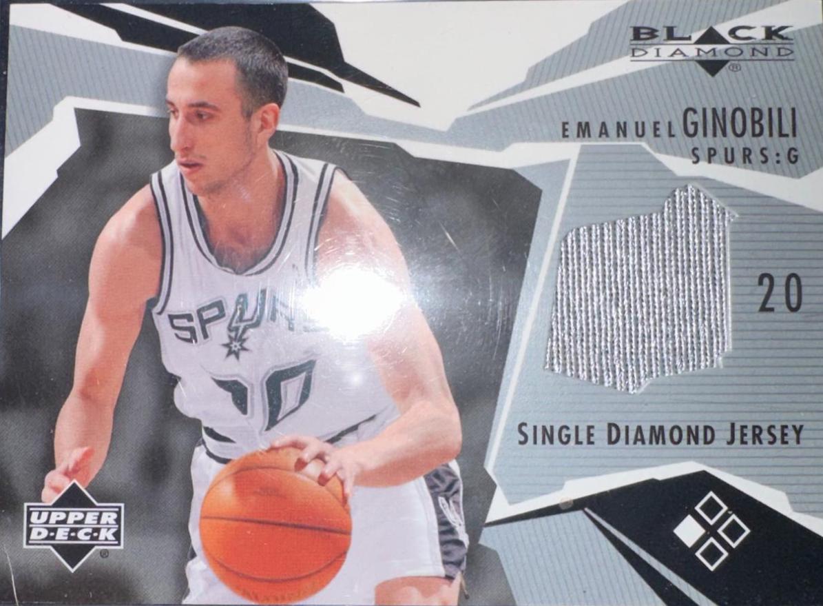Emanuel Ginobili #BD-EG Basketball Cards 2004 Upper Deck Black Diamond Jersey-Single